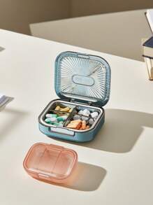Portable Weekly Pill Box Large Size Waterproof Airtight Medicine Storage Case For Daily Morning, Noon And Night, Compact