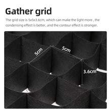 多尺寸多规格钩环安装蜂窝状网格适用于 TRIOPO Godox Ambitful 可折叠柔光箱八角形伞形抛物线柔光箱，仅网格 - 黑色 - 查看 4