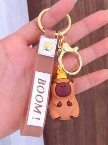 Llavero de Capibara, Llavero de muñeco de peluche lindo de Capibara, Llavero de pareja, Accesorio de bolso, Accesorios de Halloween, Día del maestro