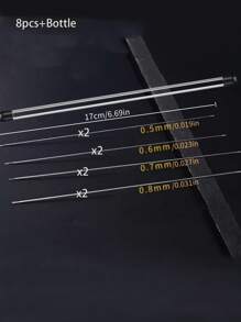 4 件套串珠针，侧开口，方便穿线，适用于手工艺和 DIY 串珠制作，17 厘米/6.69 英寸，带储物管