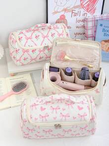 1pc Hair Dryer & Curling Iron Storage Bag, Large Capacity Dust-Proof Hanging Hair Tool Organizer Pouch, Suitable For Travel, Cruise, Dorm, Wedding, Bridesmaid, Mother's Day, Birthday, Friend & Teacher Gifts, Home Decor For Bathroom, Living Room, Bedroom - Multicolor - View 4