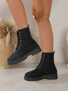 Teenagers' Fashionable Casual Boots - Black - View 3