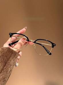"LILY"Series Blue Light Glasses For Woman, Fashion Computer Glasses On Office Reduce Eye Strain Anti Migraine For Working Reading,Safety Glasses Blue Light Blocking Glasses  Protection Computer Gaming Glasses   Women Cute Light Weight Red Frame Oversized Non Prescription Small Face Square Cat Eye  Reduce Eye Fatigue On Computers, TVs, Phones, And Games, Suitable For Computer Lense Screen Protector Plain Glasses   Clear Lens Glasses Blue Light   Light Blocking Glasses Blue Light Glasses Light Glasses For For Women Men  Light Glasses For    Glasses For Women  99 Blue Light  Glasses For Woman - 金色 - 查看 2