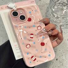 Teléfono 11 Patrón de meteorito 14 Pro A prueba de golpes 16 Teléfono 15 Pro Suave - Rosa - Ver 4