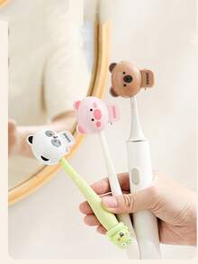 Cute Animal Toothbrush Holder Travel Toothbrush Case Dust-Proof Toothbrush Head Protective Clip Protective Cap Home Outdoor Storage Box Suitable For Business Travel - Multicolor - View 3