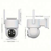 5G Outdoor Solar-Powered Security Camera, 4MP High-Definition Picture Resolution, Powered By USB Or Solar Panel, 350° Horizontal Rotation And Vertical Pitch Angle, Human Infrared Detection Function, Color Night Vision Function, Wireless Monitoring IP Camera, Suitable For Home Security, Outdoor Farms And Remote Monitoring. - Multicolor - View 12
