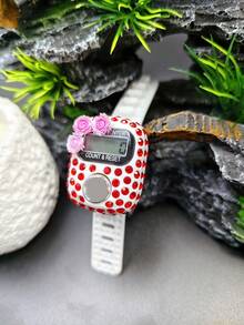 Middle Eastern Devout Counting Fashion Bracelet | Crystal Cluster Embedded Electronic Counter, Random Floral Decal Hides Exclusive Surprise, Long Press 3-5 Seconds To Reset, Collision Of Devout Counting And Fashionable Aesthetics, Each Piece Is Unique, Engraved Symbol Of Devout Moments (Main In Middle East, New Favorite For Wrist Prayers, Combines Ceremonial Sense And Exquisiteness As A Faithful Companion)