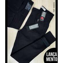 Calça Clemente Jeans Skinny Feminina Preta Premium Com Lycra Power Modela Corpo  Simples      Bolso  Zíper  Botão - Preto - Visão 1