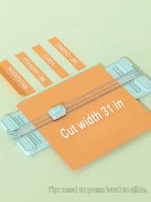 1pc A3/A4 Portable Paper Trimmer, Easy-To-Use Precision Cutting Tool For School, Home And Office - Durable Plastic Material