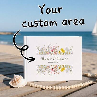 Macaron Blue Floral Guestbook, Personalized Blue Floral Wedding Guestbook, Birthday Guestbook, Customized Guestbook, Wedding Guestbook, Groomsman & Bridesmaid Gift, Guest Signature Book, Indigo Tie-Dye Guest Blessing Book, Minimalist Custom Wedding Photo Album, Personalized Wedding Guest Book, Engagement & Anniversary Scrapbook, Wedding Souvenir Gift