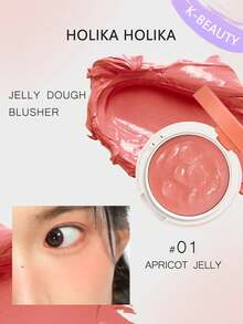 HOLIKA HOLIKA Jelly Dough Blush 01 Apricot Jelly, Creamy Texture Blush, Velvet Matte Finish, Smooth & Lightweight, Long-Lasting, Smudge-Proof, Easy To Apply, Creates Healthy Glow, Suitable For Multiple Occasions, Korean Makeup, 4.2g/0.15oz - 01 APRICOT JELLY - 查看 1