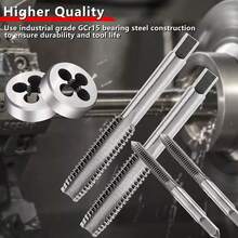 Juego De Pulgada Acero Machuelos Y Terrajas, 40 Pcs - Verde - Ver 7