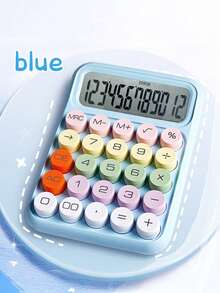 1pc 12-Digit Large Display Dopamine Calculator, Made Of High-Quality Material, Mechanical Keyboard, Suitable For School, Office, Retail, Classroom Prizes, Back To School - Purple - View 13