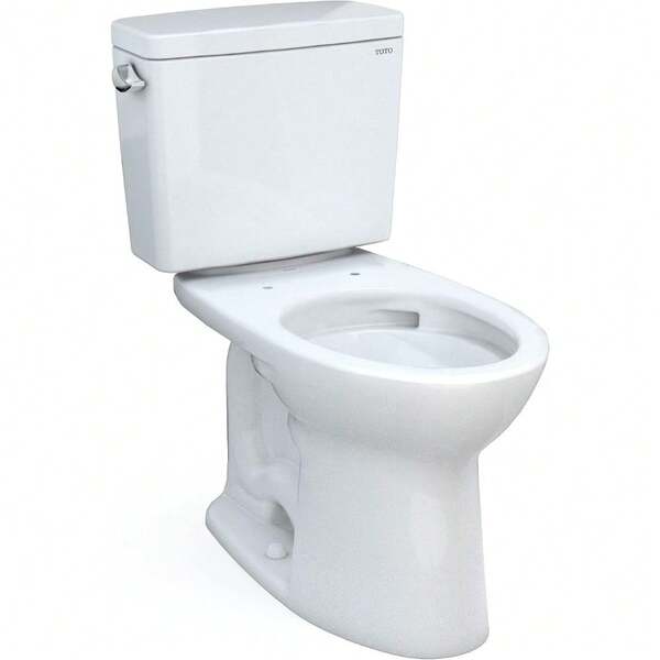 TOTO Drake Two-Piece Elongated 1.6 GPF Universal Height TORNADO FLUSH Toilet With CEFIONTECT, Cotton White - CST776CSFG#01