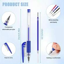 Set de 11/24 piezas con 20 recambios de bolígrafos marcadores de tela de alta temperatura de colores variados con 4 estuches, bolígrafos marcadores de tela borrables con calor para costura, sastrería y acolchado (color de tinta de bolígrafo rojo aleatorio) - Multicolor - Ver 12