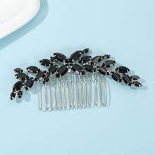 1pc Luxurious Bridal Wedding Hair Comb - Elegant Silver Alloy With Crystal Rhinestones For Holiday Party