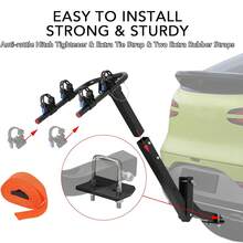 2 Fahrradträger Anhängerkupplung Faltbarer Fahrradträger für Autokupplung, Stahl-Auto-Fahrradträger für SUV, Fahrrad-Auto-Träger mit Anhängerkupplung, Gurte, Fahrradträger-Anhängerkupplung, einfach zu montieren und zu verwenden