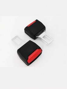 2pcs Car Seat Belt Lock Buckle Extender Dual Use - Black - View 1
