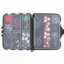 263pcs Fishing Lure Accessories Set, Including Sinkers, Hooks, Swivels For Sea Fishing And Pier Fishing