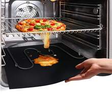 1/2 piezas Forro de horno inferior para hornos eléctricos, forro reutilizable antiadherente resistente al calor apto para hornos de gas, hornos microondas, carbón, alfombras para barbacoa al aire libre - Multicolor - Ver 8