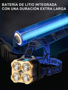 1 Pieza Lámpara de cabeza LED pesca ,Faro delantero de lúmenes, LED ultra brillante, faros delanteros recargables por USB,Linterna frontal LED recargable para la cabeza, luz frontal LED súper brillante, resistente al agua, linterna frontal para caza, portátil linterna con & sensor , recargable con impermeable para acampar al aire libre con caza. - Multicolor - Ver 10