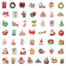 50PCS Christmas Stickers Vinyl Stickers Scrapbook, Journaling, Laptop, Bumper, Skateboard, Water Bottles, Computer, Phone, Cartoon, Hard Hat, Car Stickers And Decals - متعدد الألوان - مشاهدة 3