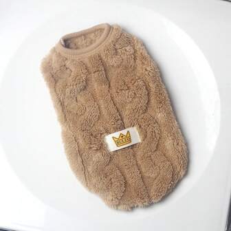 Pet Clothing.Thick And Warm Plush Vest Suitable For Small Dogs And Cats To Wear In Winter. Dog Clothing That Can Be Played With Outside Happily.