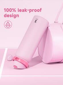 Meoky 40oz Vacuum Insulated Water Bottle with 2-in-1 Straw and Spout Lid, Insulated Cup, Keep Cold 24H, Leak-Proof, Fits in Car Cup Holder, Stainless Steel Tumbler for Sports, Travel, and School - 淺粉 - 查看 7
