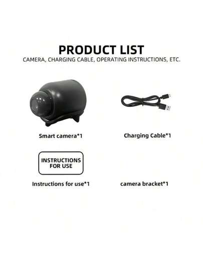 1pc High Definition Mini WiFi Security Camera, 2.4G Monitoring Camera Night Vision Motion Detection, Home Surveillance Monitoring, Elderly Children Care, Built In Vision, USB Powered, Supports Cloud Storage Micro SD Card Ideal Baby, Pet Security, Perfect As Holiday The Family view 10