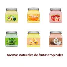 6 Exfoliantes Corporal Hidratante de Frutas Elimina Piel Muerta PrettyCowry Exfoliante Corporal de Frutasa Tropicales - Exfoliante Facial y Corporal, Experiencia Spa Rejuvenecedora en Casa, Exfoliantes, Cuidado Corporal - fruta - Ver 3
