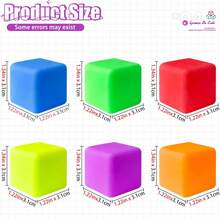 6/10/16/20/28 个随机款式和颜色的慢回弹减压魔方，压力球，柔软可捏玩具，拉伸玩具，适合课堂奖励、派对礼物、儿童玩具，也适合成人派对礼物（无包装盒） - 彩色 - 查看 2