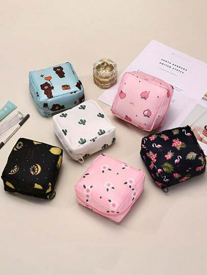 6/1 pieza Nueva bolsa portátil de almacenamiento de toallas sanitarias, bolsa organizadora con cremallera para toallas sanitarias, de moda, linda, práctica y multifuncional para viajes, bolsa de almacenamiento, bolsa de maquillaje, adecuada para guardar artículos de tocador, toallas sanitarias, lápices labiales, monedas, joyas, ideal para niñas, mujeres y adolescentes, esencial para viajes, de vuelta a la escuela, bolsa de maquillaje, bolsa de maquillaje, bolsas de maquillaje, bolsa de cosméticos, organizador de maquillaje, viaje, bolsa de maquillaje, bolsa, tocador, bolsa de maquillaje, esenciales de viaje, bolsa, bolsas de maquillaje, bolsas, esencial de viaje, accesorios de tocador, bolsa de maquillaje pequeña, bolsa de maquillaje, bolsa de cosméticos, esencial de viaje, gran capacidad, bolsa de maquillaje grande, regalos de Navidad, bolsa, viaje, regalos para mujeres, neceser de mujer, esencial de viaje, bolsa, embrague / bolso pequeño, neceser, organizador de maquillaje, organizar