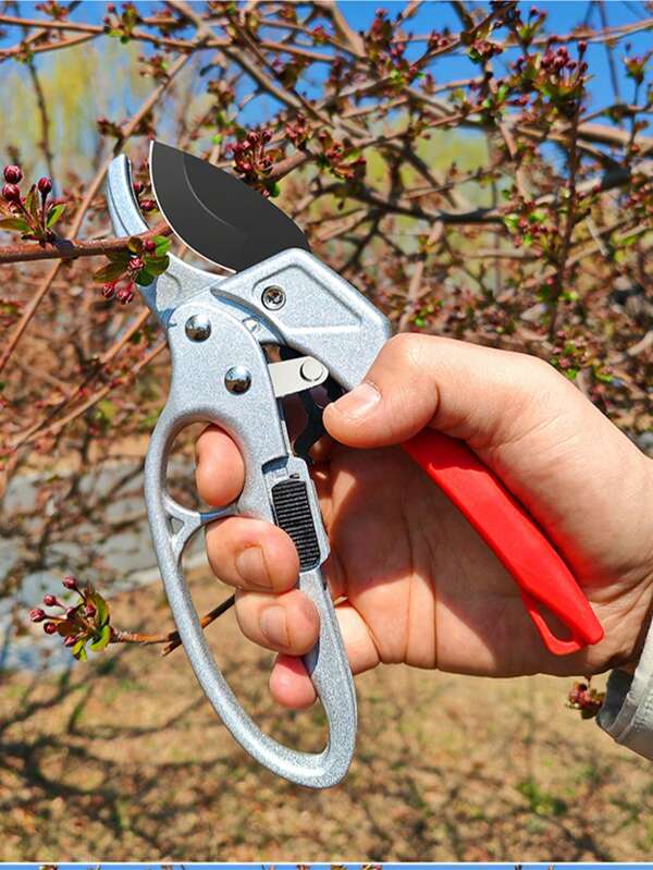 1pc Ergonomic Heavy-Duty Pruning Shears For Arthritic Hands - Alloy Steel Blade, Contemporary Style, Ideal For Men & Women Gardeners