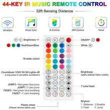 1m-30m Luces de tira LED inteligentes con control remoto por aplicación, adecuadas para dormitorio y decoración del hogar - luz policromática - Ver 3