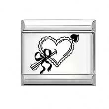 1件可定制DIY意大利模块化手链，饰有心形、动物、字母、眼睛、蝴蝶元素，适合作为派对礼物送给朋友/情侣，适用于圣诞节、新年、万圣节、情人节等节日，设计精美，不锈钢材质，本土制造，实用时尚，是圣诞节和万圣节的必备单品。 - 多款組合 - 查看 3