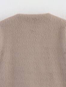 2025 Winter Fashion Street Style Round Neck Long Sleeve Single-Breasted Women Wool Coat