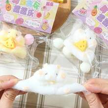 2pcs Squishy Hamster Squeeze Toys,3inch Big Cute Soft Hamster Squishy Toys,Stress Relief Squishies For Kids Party Favors, Pinch Family, Fidget Toys Suitable Adults Kids Big - 彩色 - 查看 4