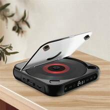 1 Piece Portable Rechargeable Bluetooth CD Player Hi-Fi Stereo Sound Transparent Cover Retro Modern Design Supports CD CD-R CD MP3 Durable Metal Plastic Audio Player For Home Car Travel Daily Use - Black - View 10