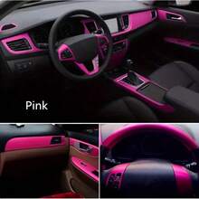 1 Roll Carbon Fiber TPU Car Wrap Film - Self-Adhesive Waterproof Vinyl Wrap, Suitable For Indoor/Outdoor Decoration, Soft Pink Edges, Fit For Car, Car Vinyl Wrap, Car Accessories Modification - One Size - View 9