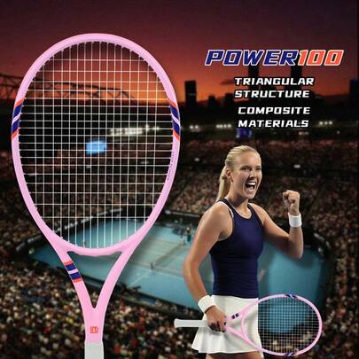 SALYWEE POWER100 Aluminium Carbon Fibre Tennis Racket | 50-60lbs 102sq | Already Threaded 295±10g | Grips For Flexible Types Racket | Durable Carbon Composite | Professional Training Rackets | Christmas New Year Valentine's Day Gifts