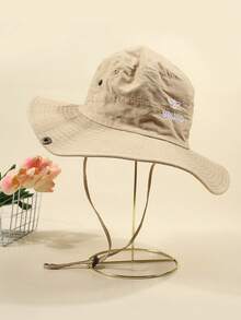 1pc Unisex Oversized Brim Solid Color Bucket Hat, Casual Outdoor Sun Protection Hat For Fishing, Cycling, Hiking - Multicolor - View 10