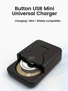 USB Charging Button Type Battery Charger, Universal Mini Compact Button Type Battery Life, Portable And Efficient, Compatible With Multiple Sizes ≤ 36V (Excluding Battery)