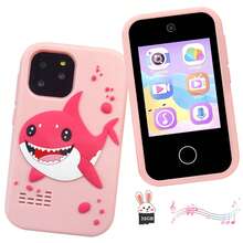 Children's Mobile Phone Toy, Cute Silicone Case Design, 2.8-Inch Touch Screen With Camera, Built-In Learning Games And MP3 Player, Suitable For Boys And Girls Aged 3-12 As A Gift Set