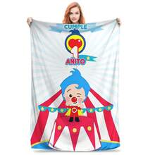 Joker Plims Cartoon Knitted Blanket Flannel Throw Blanket Summer Air Conditioning Personalised Soft Warm Bedsprea, (4) - trắng - Xem 2