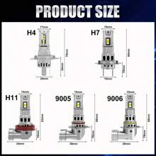 S&D H1 LED Headlight Bulb Mini H4 H7 H11 9005 HB3 9006 HB4 20000LM CSP For Car Headlamp Fanless Light Auto Diode Fog Lamps 12V 6000K Automobile