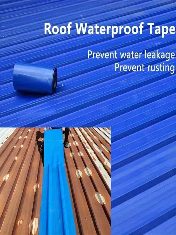 1/2卷防水、耐热、防锈超强粘性修补胶带，耐高温，适用于家庭、工厂、金属表面、屋顶和铁皮裂缝密封、防漏、家用物品