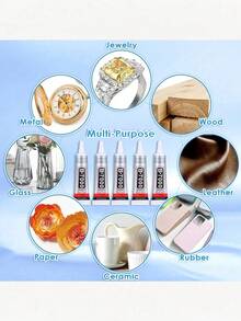 B-7000 手工水晶胶，50ml/110ml（3.7 液体盎司）透明 B-7000 超级珠宝粘合剂，透明工业胶水，适用于织物、手机壳、珠宝制作、水晶宝石、石头、木材、玻璃等。 - 無色 - 查看 2