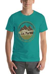S~5XL Classic  Cotton Tee | Unisex American Size | 180gsm Fabric | Men's Vintage Military Sniper Graphic T-Shirt Funny Long Range Shooting Design Casual Wear Gift For Gun Enthusiasts Print | Beach & Casual Wear - 藍綠色 - 查看 7