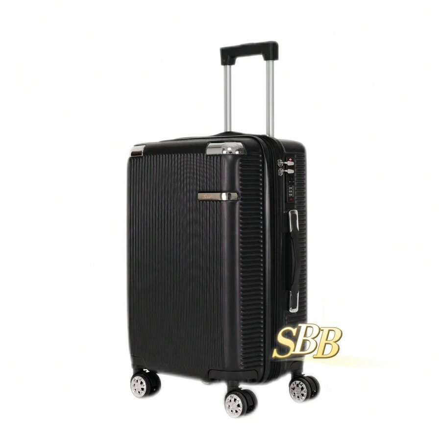 High Quality Carry-On Suitcase, 4 Double Wheels, 360 Degree Rotation, 9kg - Black - View 1