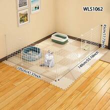 Easy Install Indoor Cat Fence, Home Use Rabbit Fence, Dog Cage, Cat Game Fence, Cat Gate, Cat Cage - Multicolor - View 7